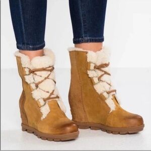 Sorel Shearling Joan of Arctic II Wedge Boots
